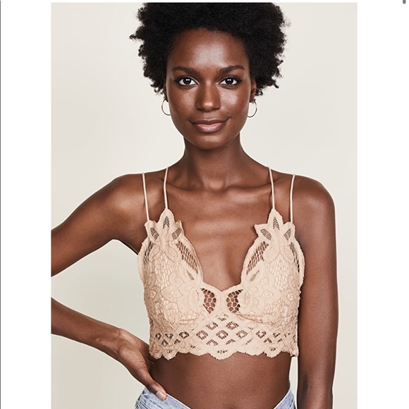 Free People Other - NEW Free People Adela Bralette Nude Lace Sheer